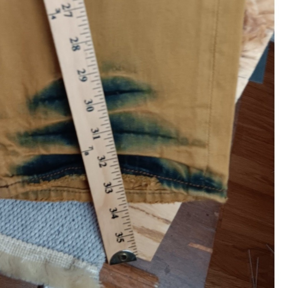 Akoo‎ Jeans Mens 38X34 Brown Tie Dye Distressed Studded Big Oak Fit Studded Y2K - Picture 13 of 15